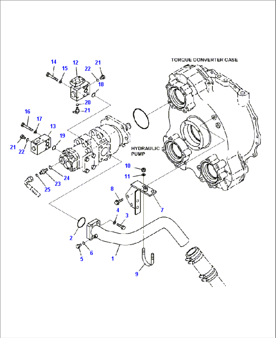 H0240-02A0 HYDRAULIC PIPING STEERING, HOIST AND PPC PUMP PIPING