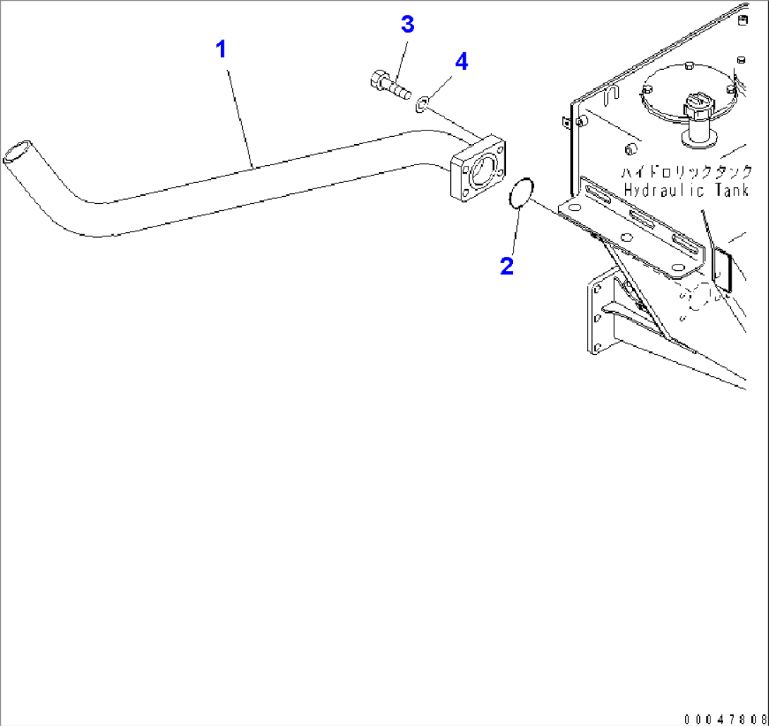 HYDRAULIC TANK (TANK TO PUMP LINE)(#2001-)