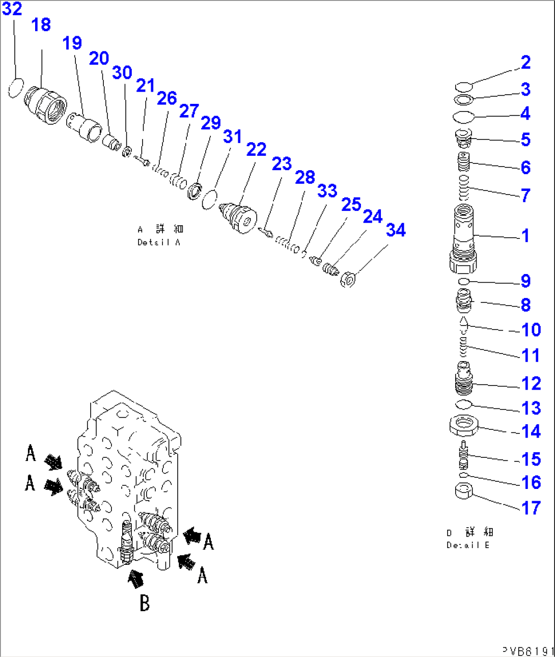 MAIN VALVE (3/6) (4-SPOOL) (N0.2)
