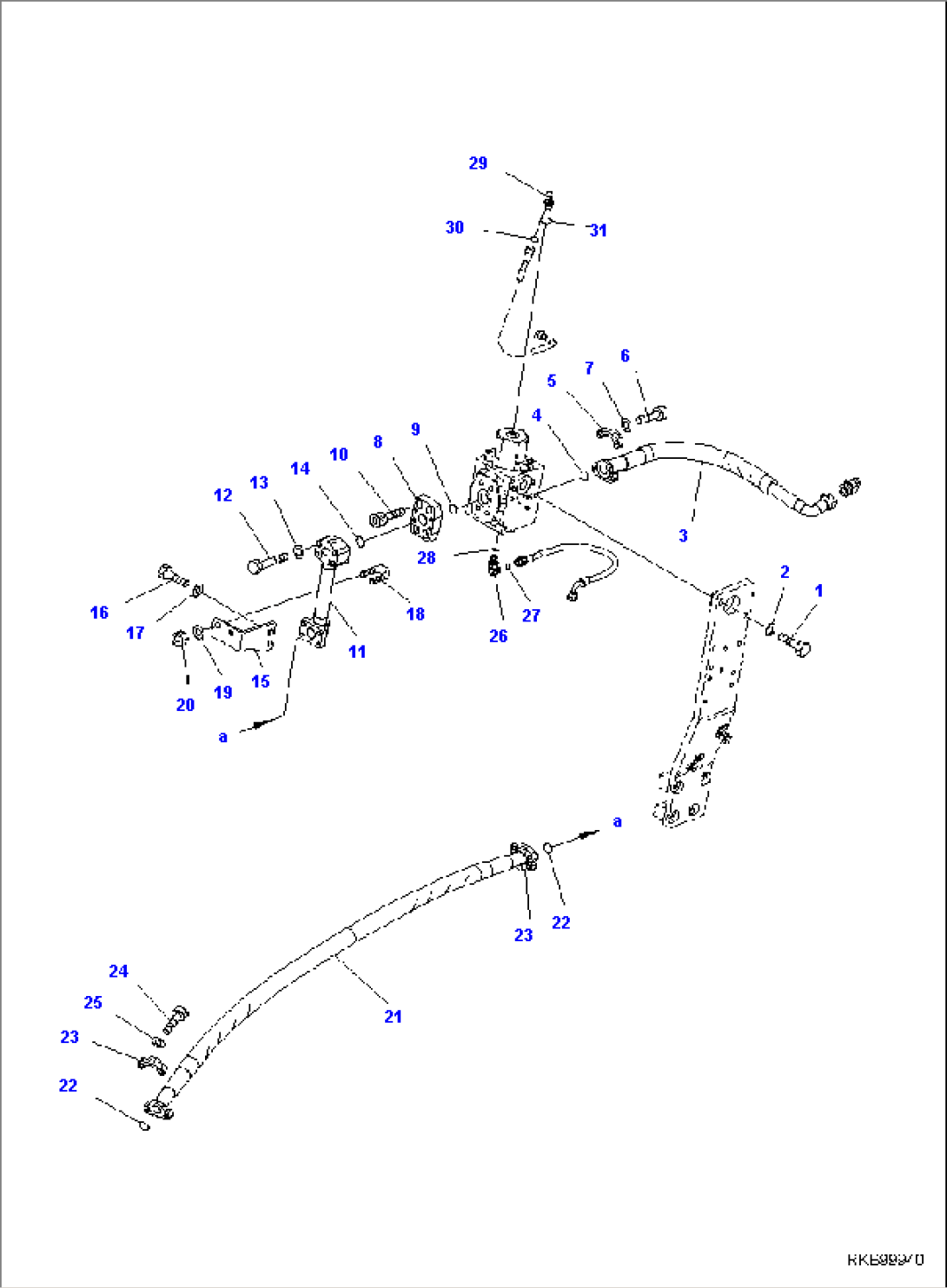 ACTUATOR PIPING (QUICK COUPLING) (MAIN PIPING, R.H.)