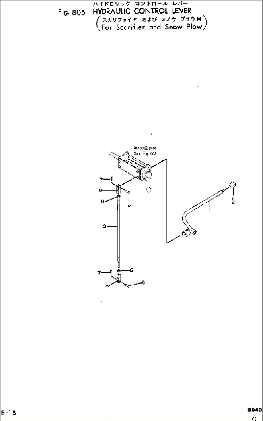 HYDRAULIC CONTROL LEVER (FOR SCARIFIER AND SNOW PLOW)