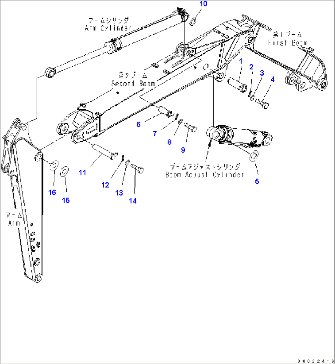 2ND BOOM PIN (TWO-PIECE BOOM)