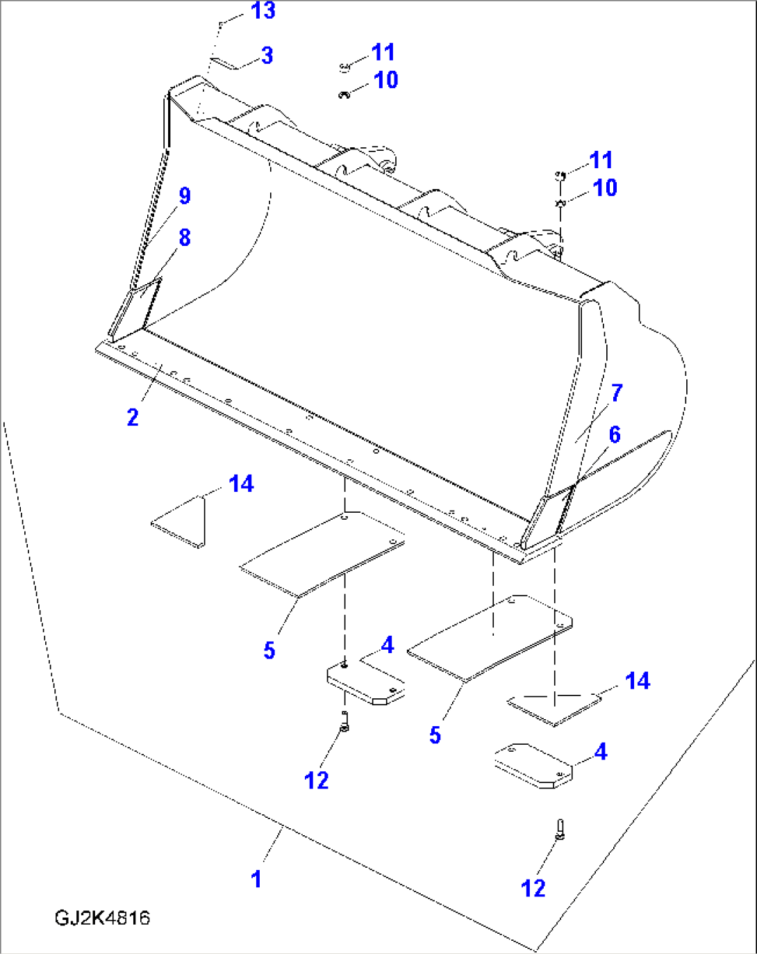 BUCKET (1.9CBM) (WITHOUT TEETH) (TYPE QC-C)