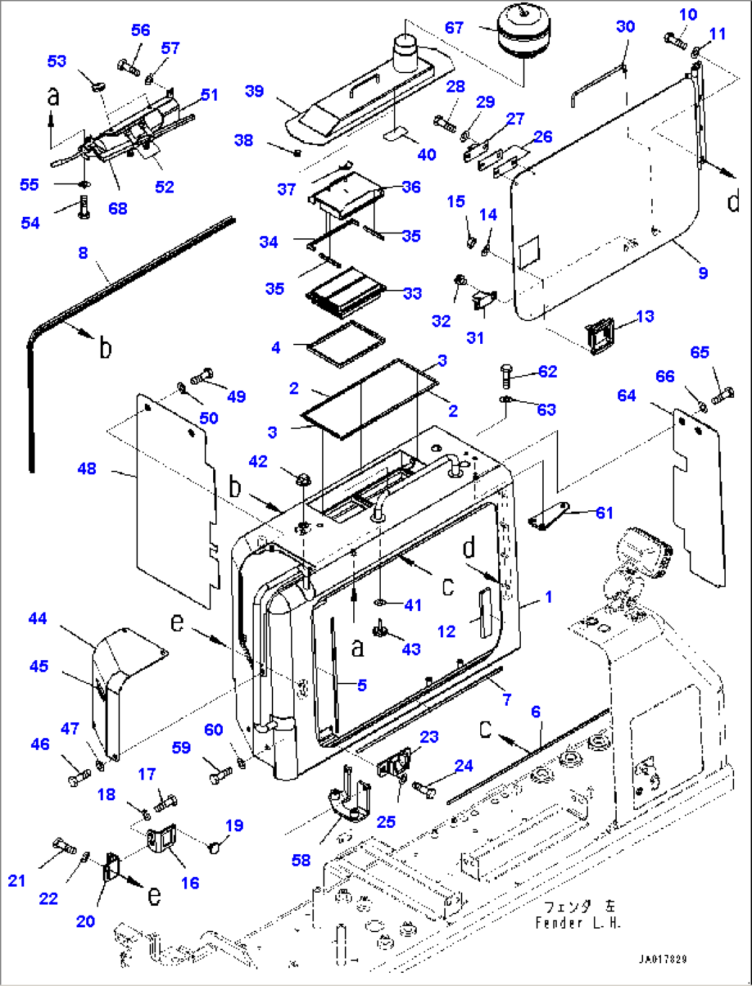 Fender Related Parts, Battery Cover (#22001-)