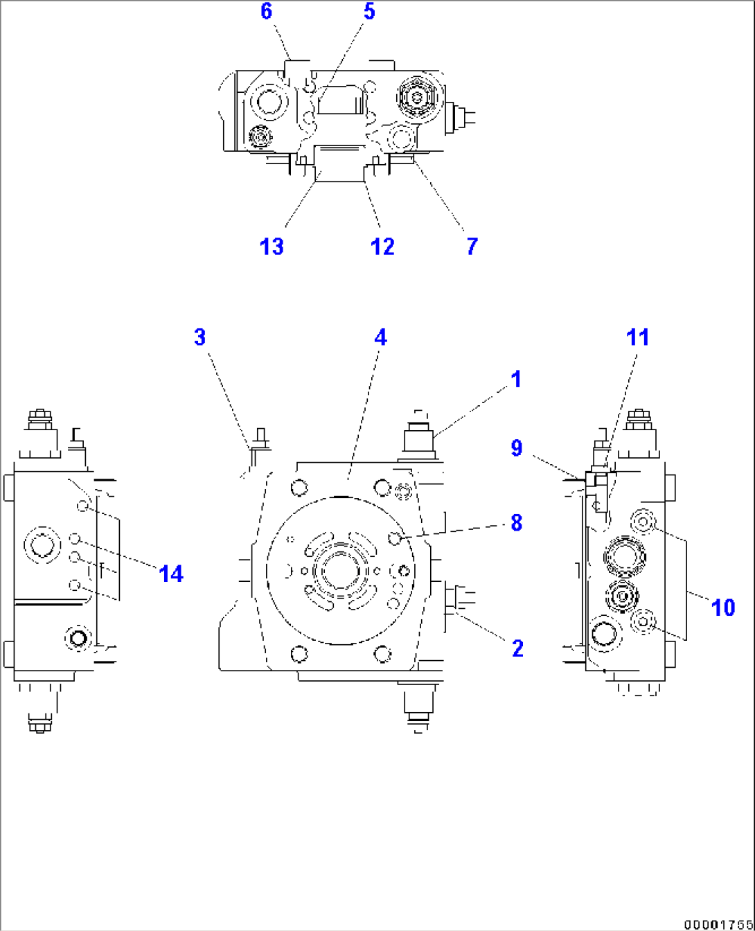 HYDROSTATIC TRANSMISSION (HST) (INNER PARTS) (PUMP) (5/14)