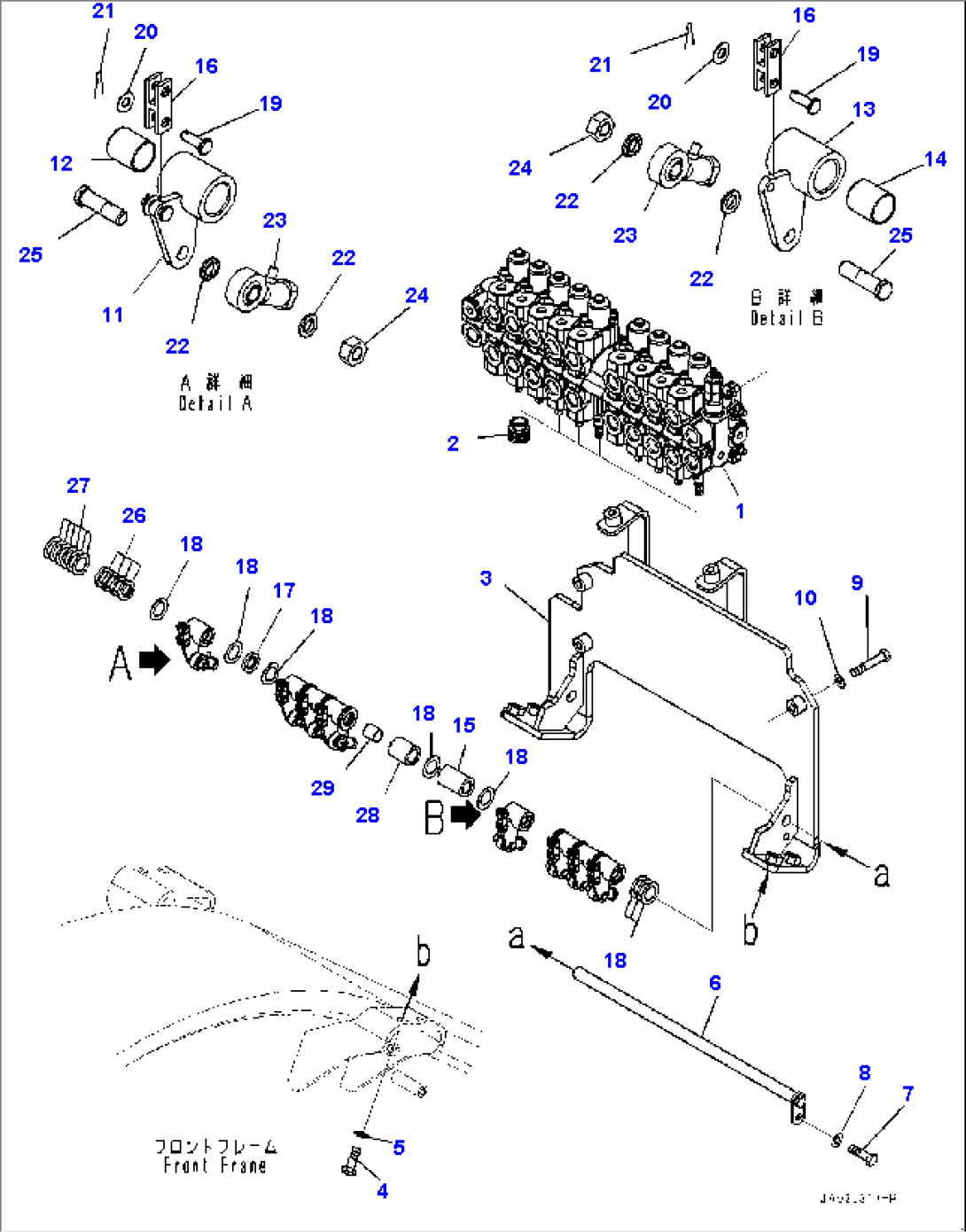 Control Valve, Control Valve and Lever (#1001-)