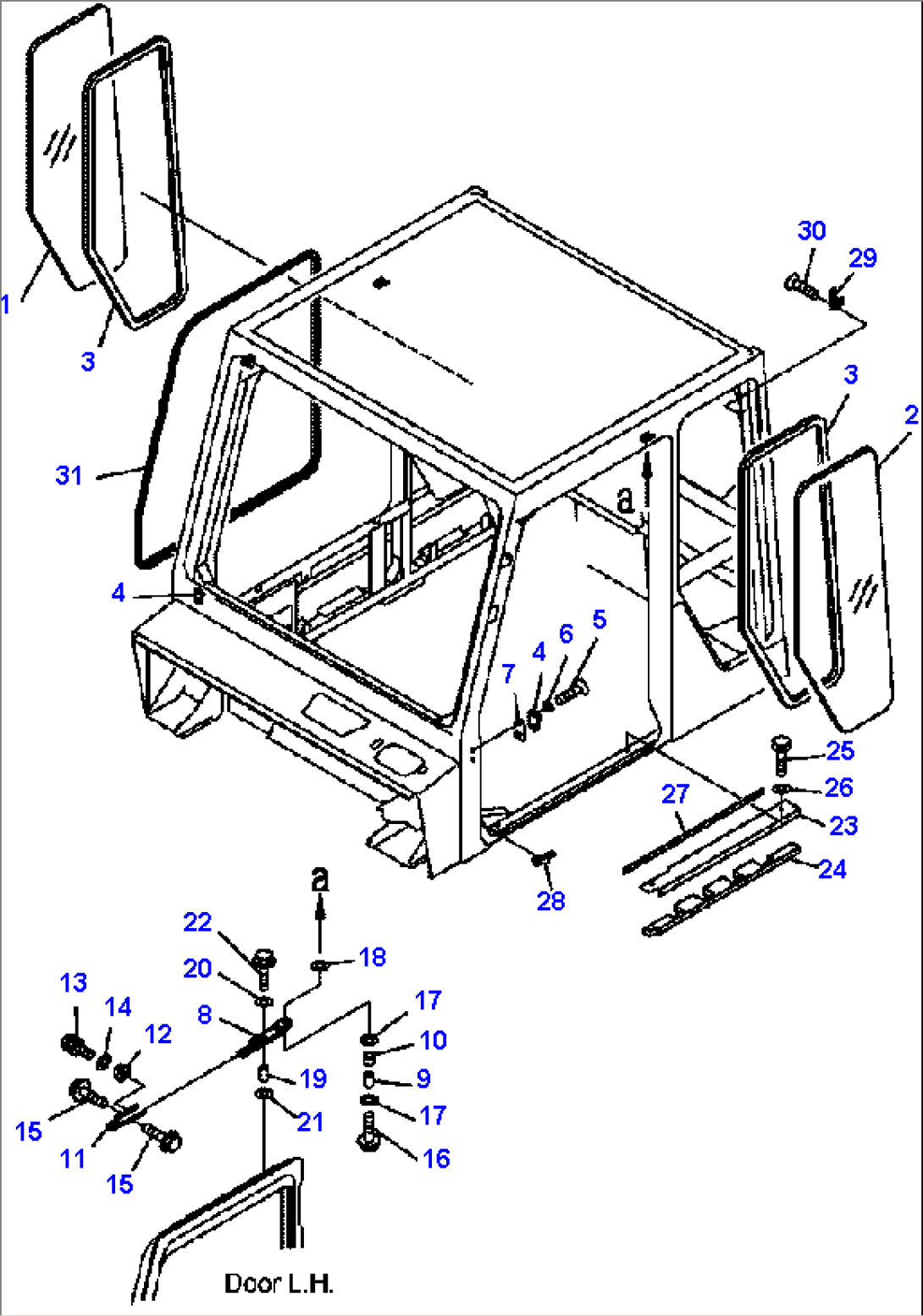 FIG. K0210-08A0 CAB - SIDE PARTS