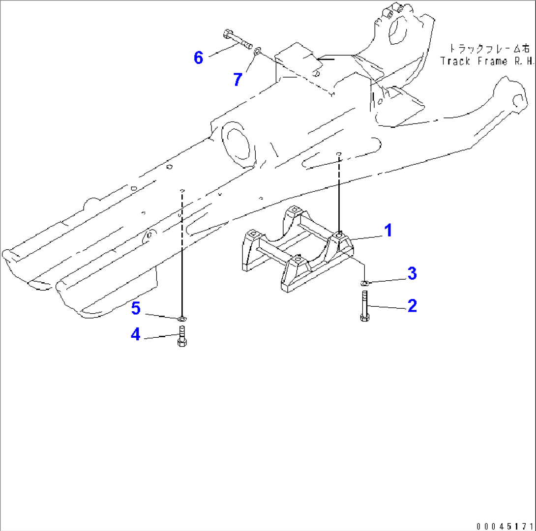 TRACK ROLLER GUARD (CENTER) (R.H.)