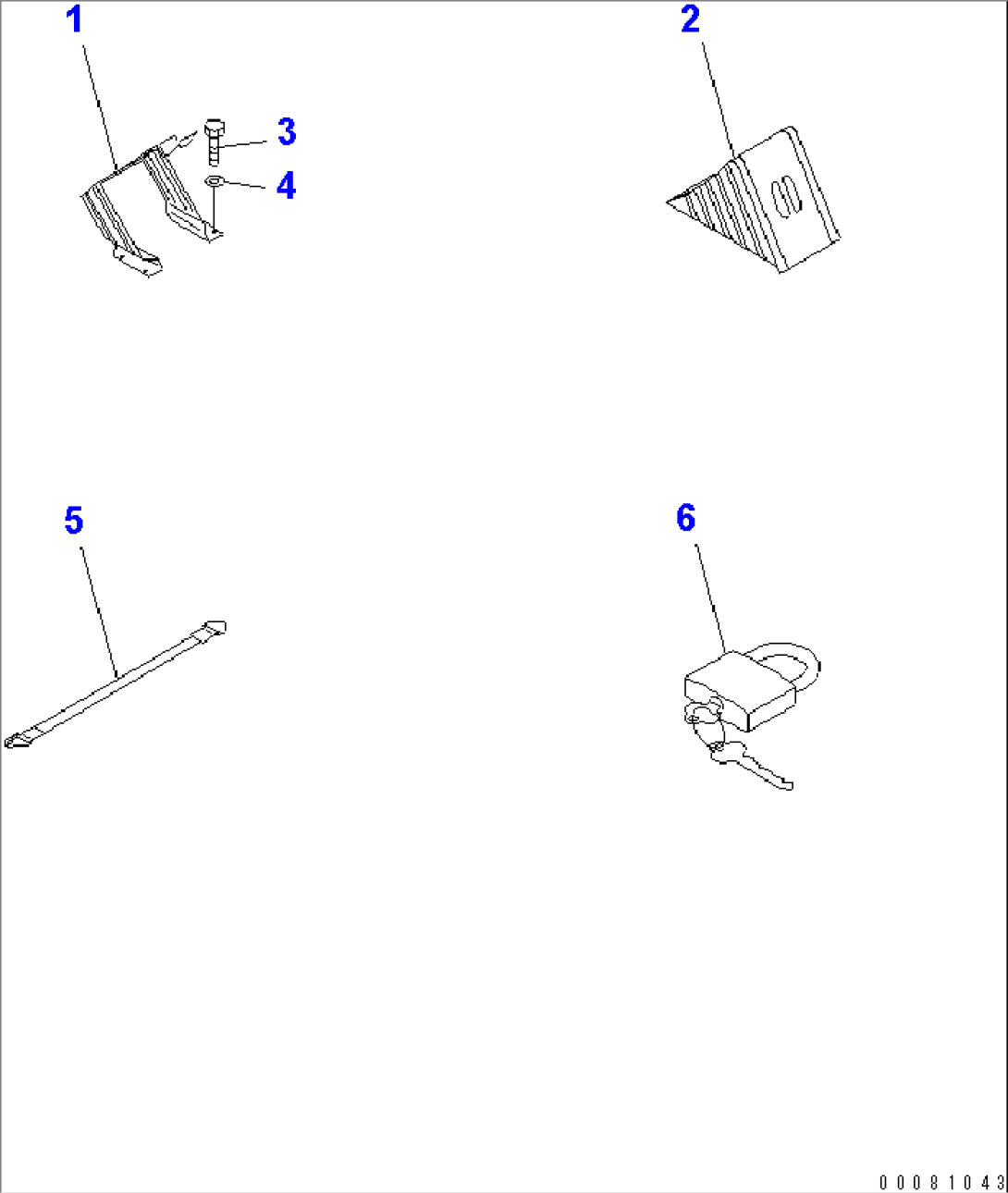 TOOL (WHEEL STOPPER AND LOCK)(#75001-)