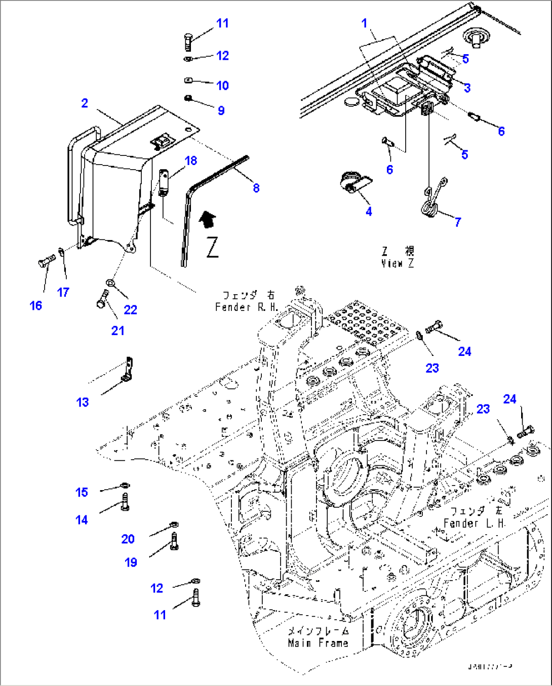 Fender Related Parts, Control Valve Cover (#22083-)
