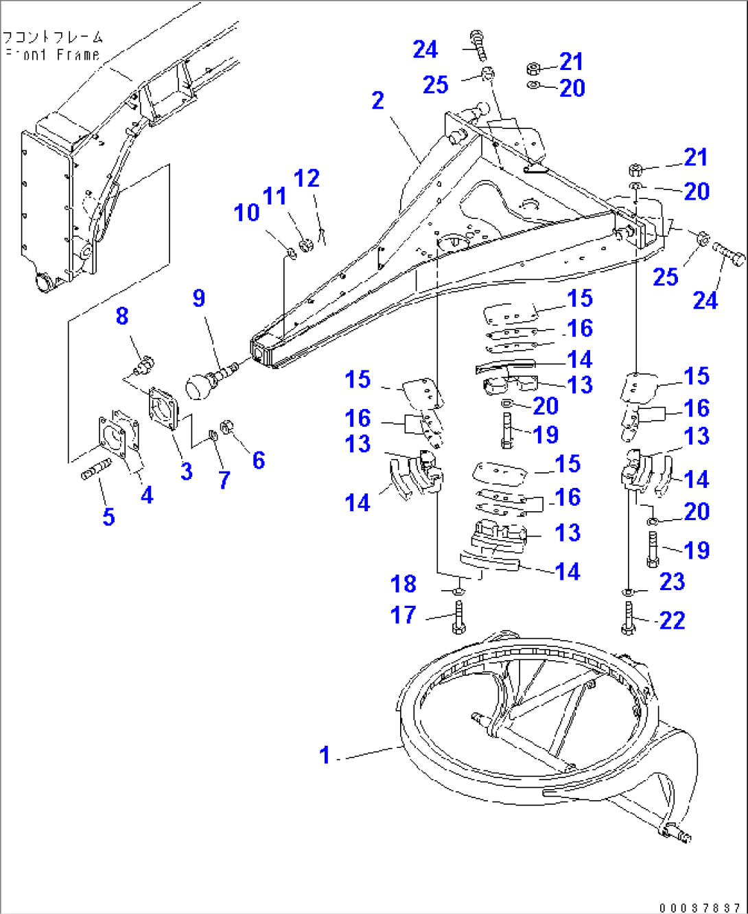 DRAWBAR AND CIRCLE SUPPORT (FOR 3DMC)(#51001-)