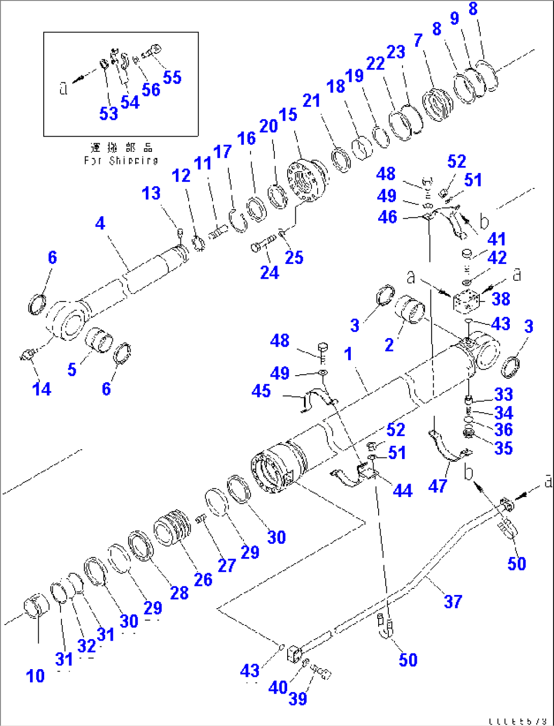 ARM CYLINDER (500 HOURS GREASING TYPE)(#55787-)