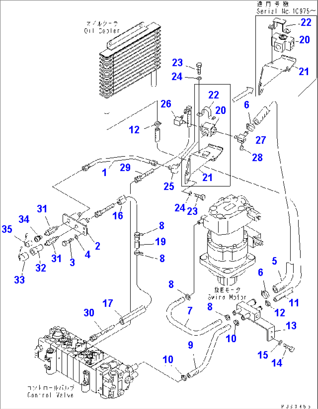 HYDRAULIC PIPING (ATTACHMENT LINE) (2-WAY) (IN REVOLVING FRAME)