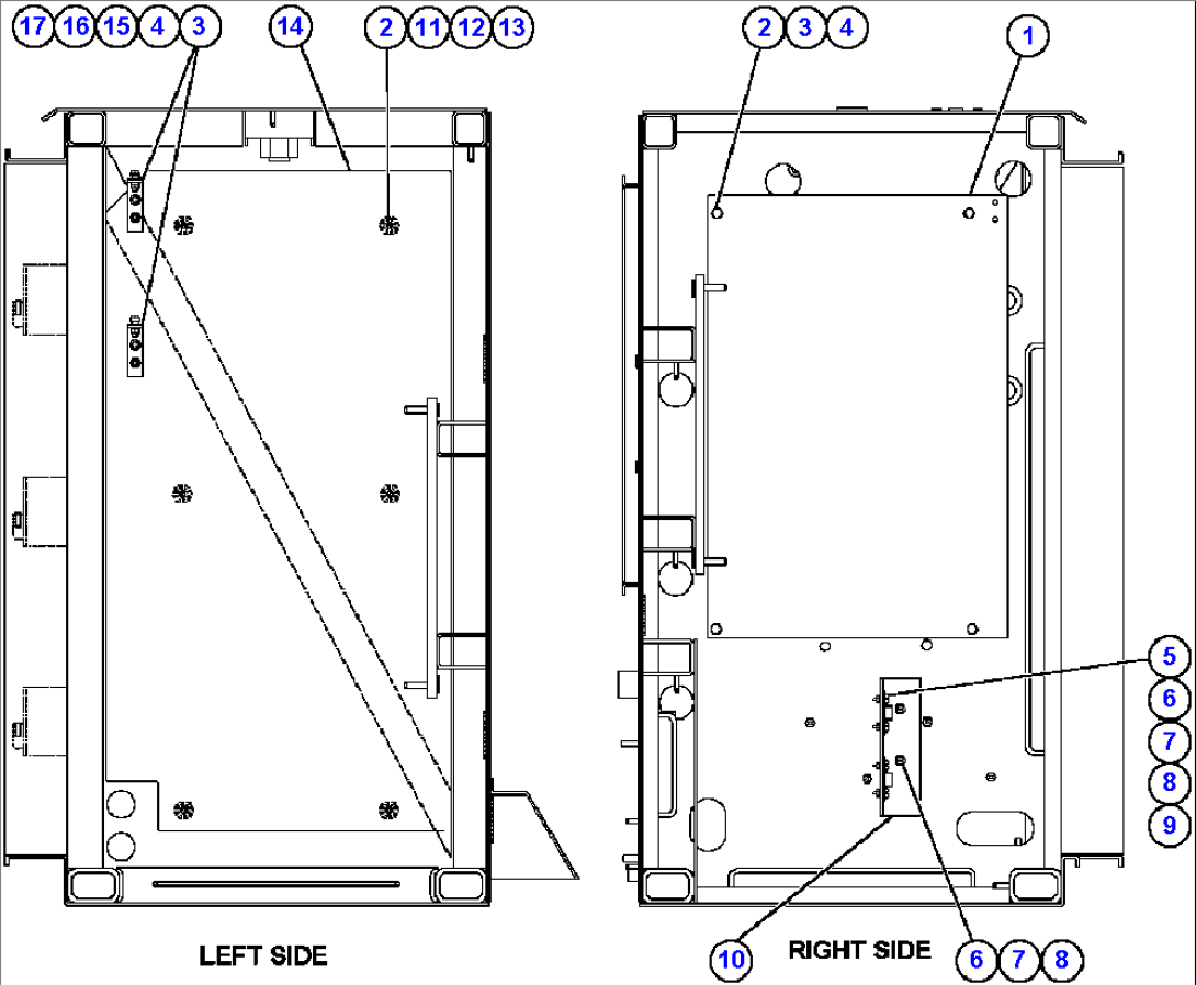 CONTROL CABINET LEFT DOOR - SIDE WALLS