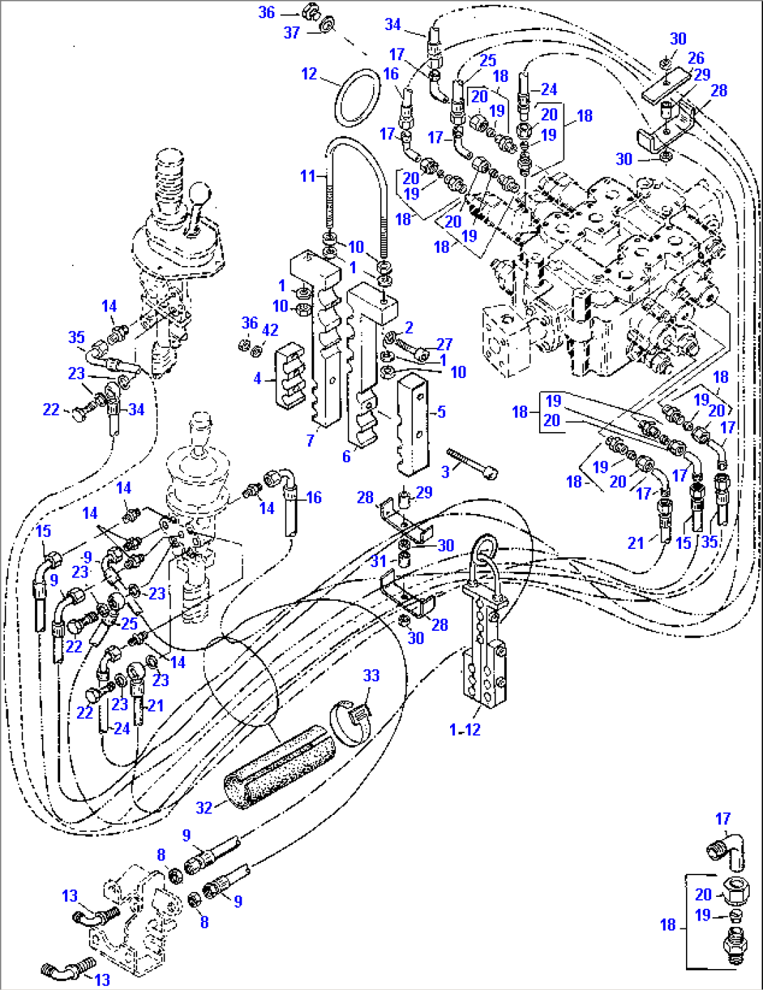 PIPINGS FOR REMOTE CONTROL VALVE, THREE WAYS