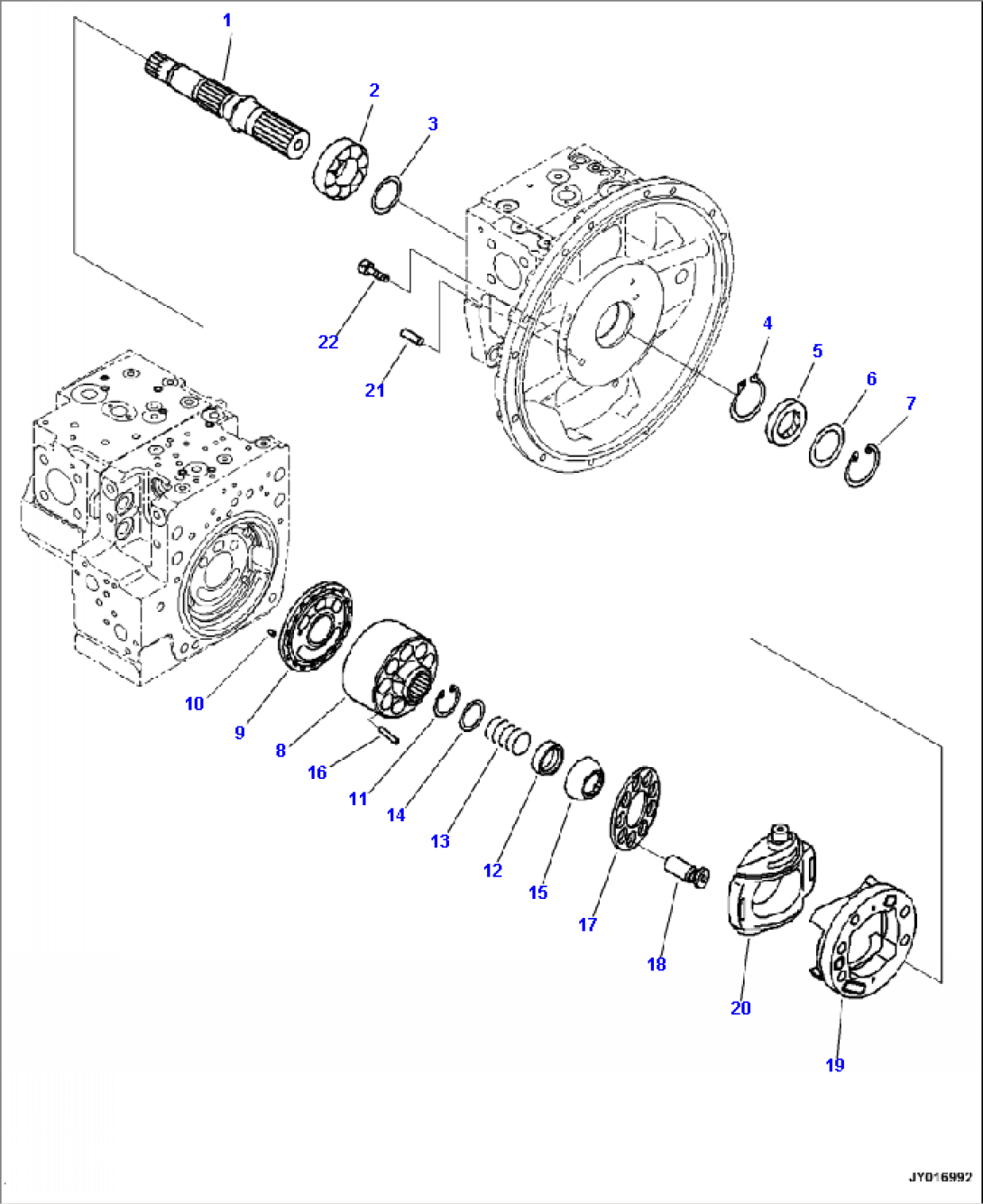 H0210-002003 MAIN PISTON PUMP INNER PARTS (3/12)