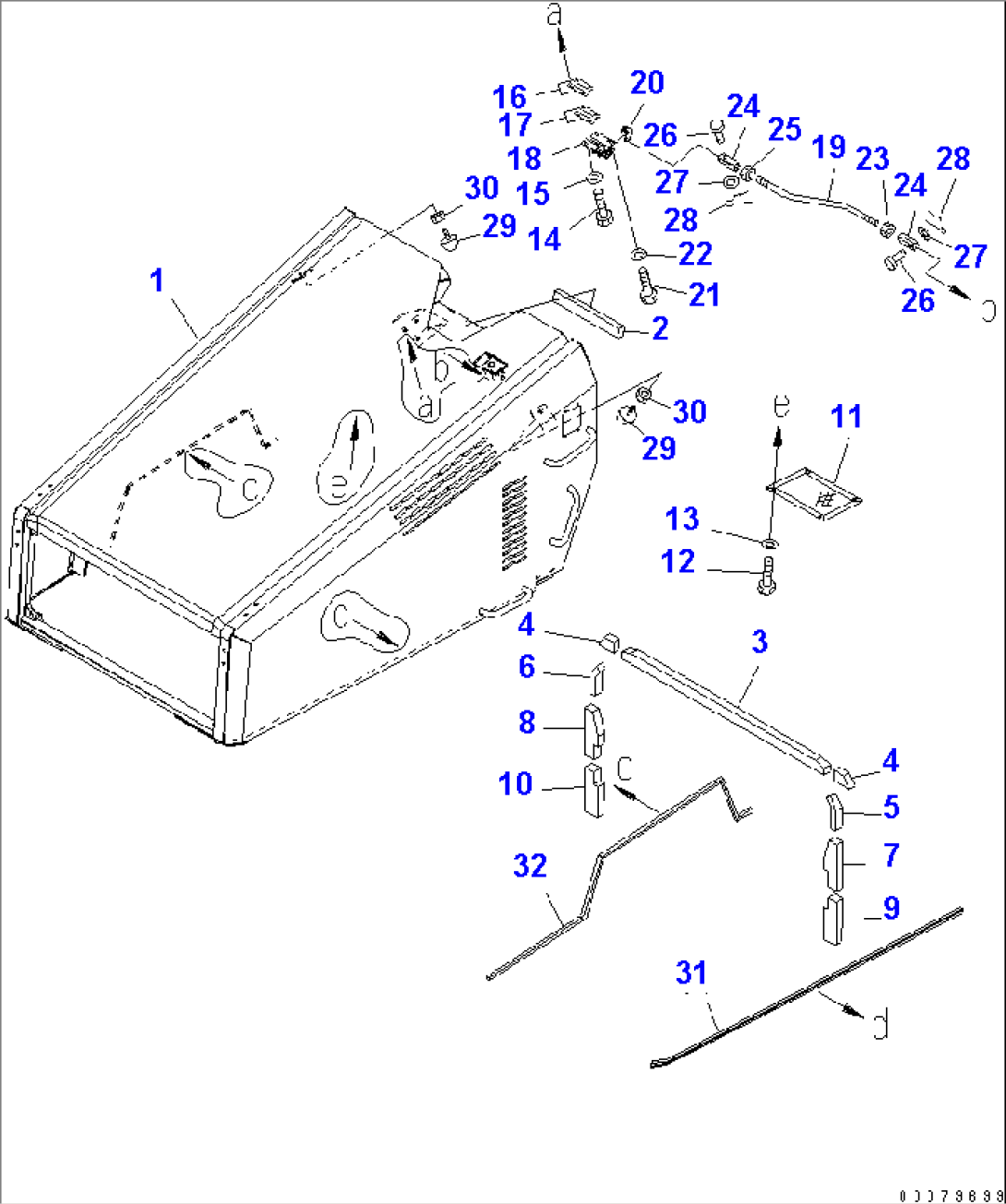 ENGINE HOOD AND RELATED PARTS (TROPICAL SPEC.)(#2001-)