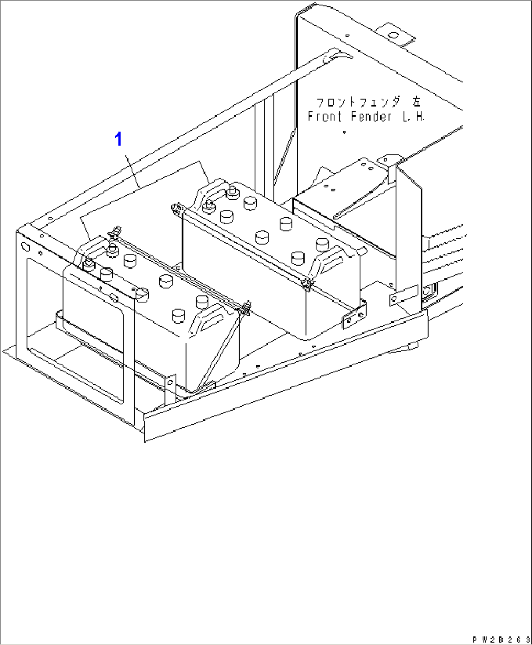 BATTERY BOX (BATTERY) (LARGE CAPACITY)(#2001-)