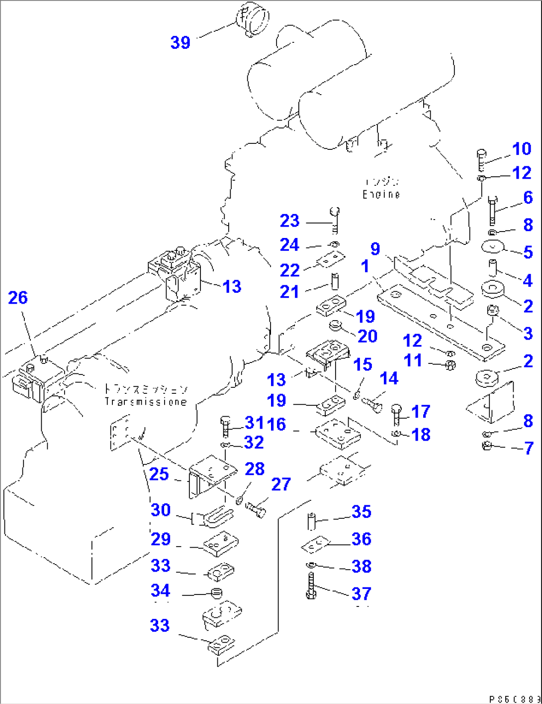 ENGINE AND TRANSMISSION MOUNTING PARTS