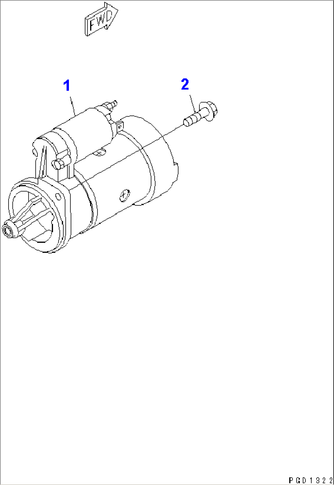 STARTING MOTOR AND MOUNTING (0.8KW)