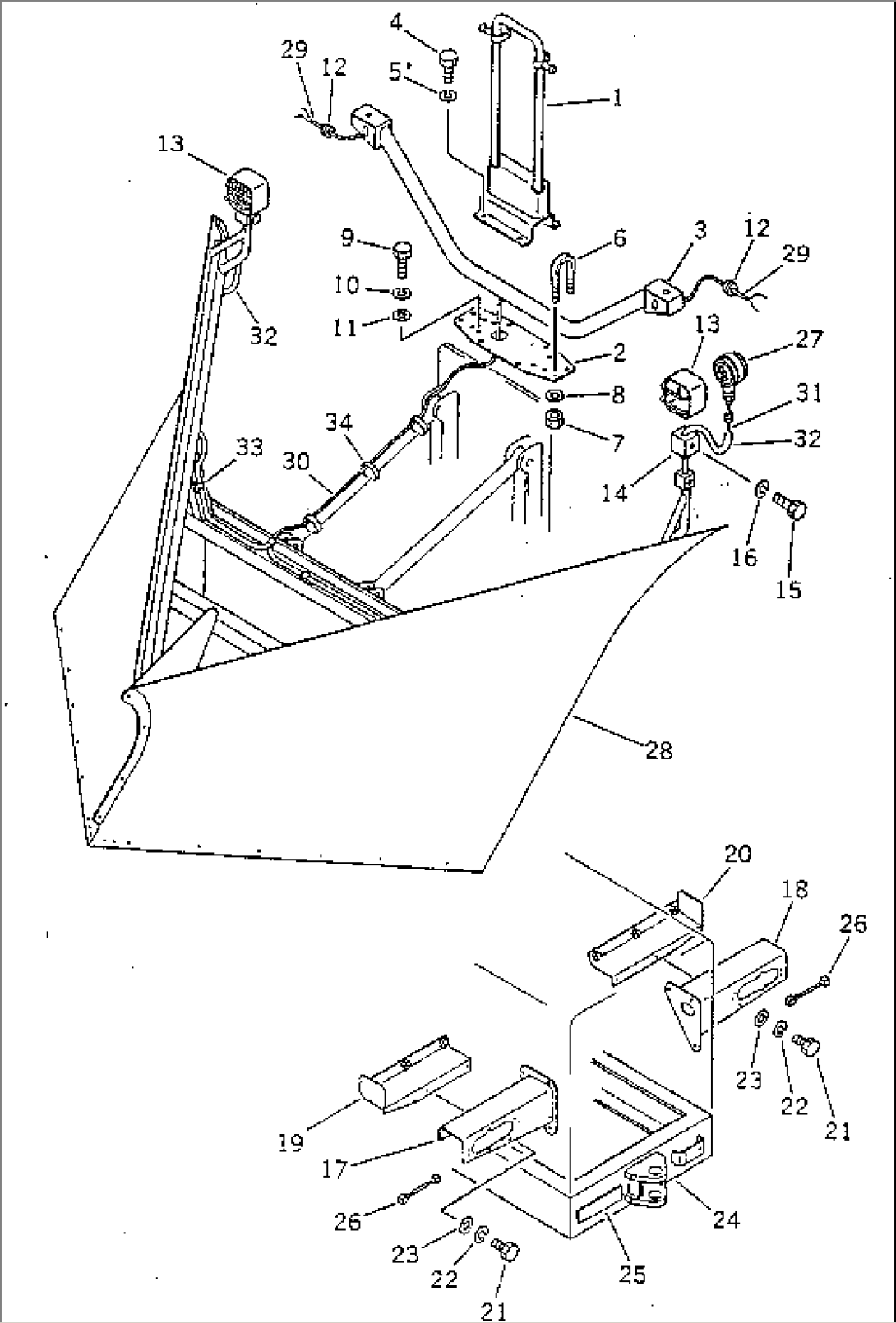 VEHICLE INSPECTION PARTS (FOR V-TYPE SNOW PLOW)