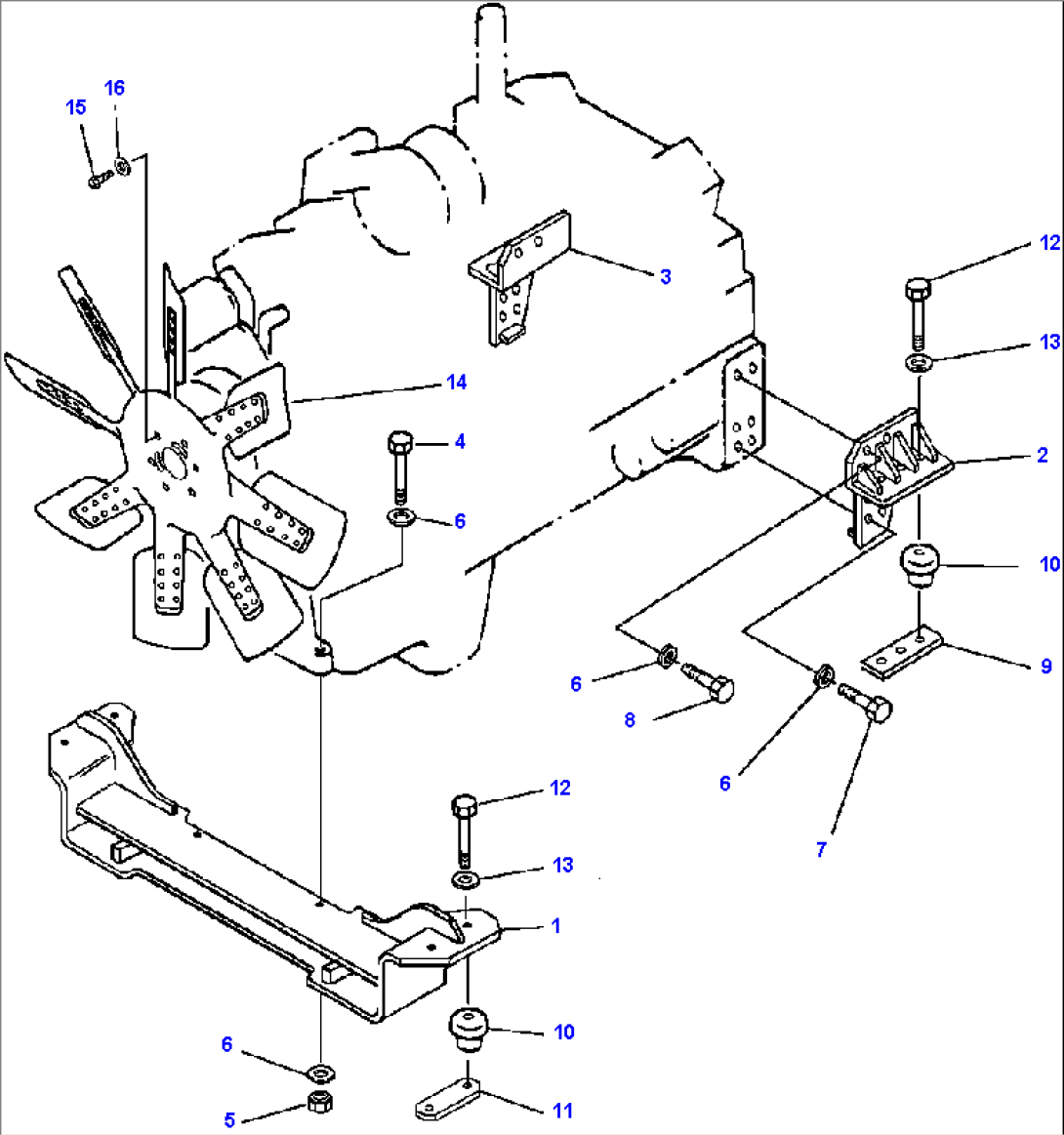 FAN & ENGINE MOUNTING