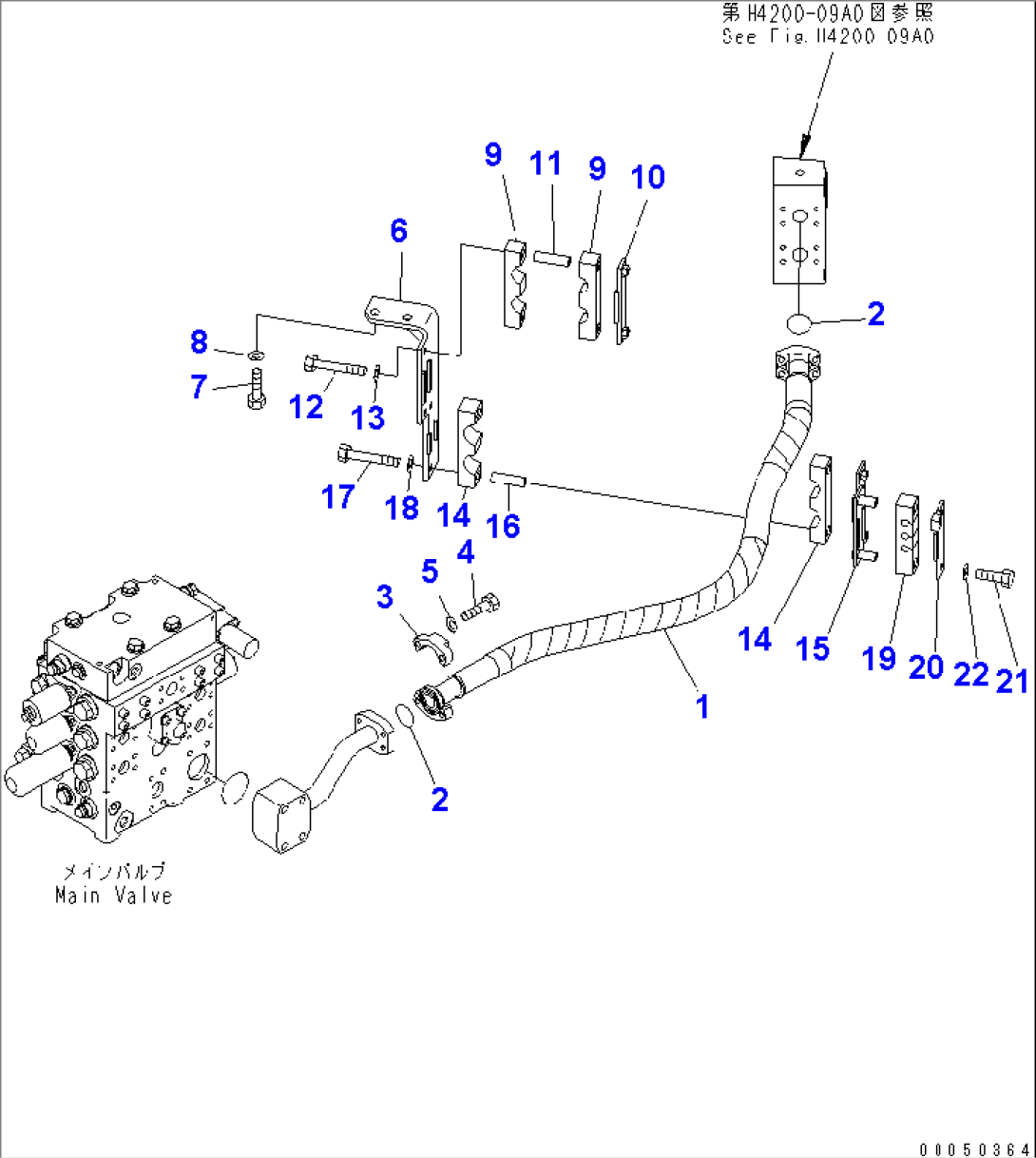 HYDRAULIC PIPING (DRAIN LINE AND SWITCH PUMP TO CUT OFF VALVE LINE)(#85001-)