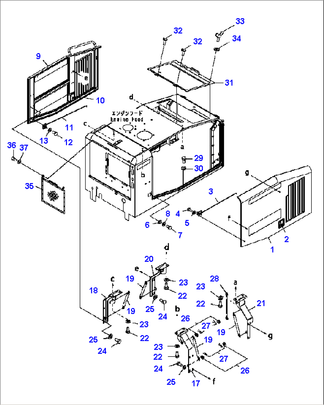 HOOD (DOOR) (TROPICAL SPEC) (WITHOUT REVERSIBLE FAN) (#B11514-)