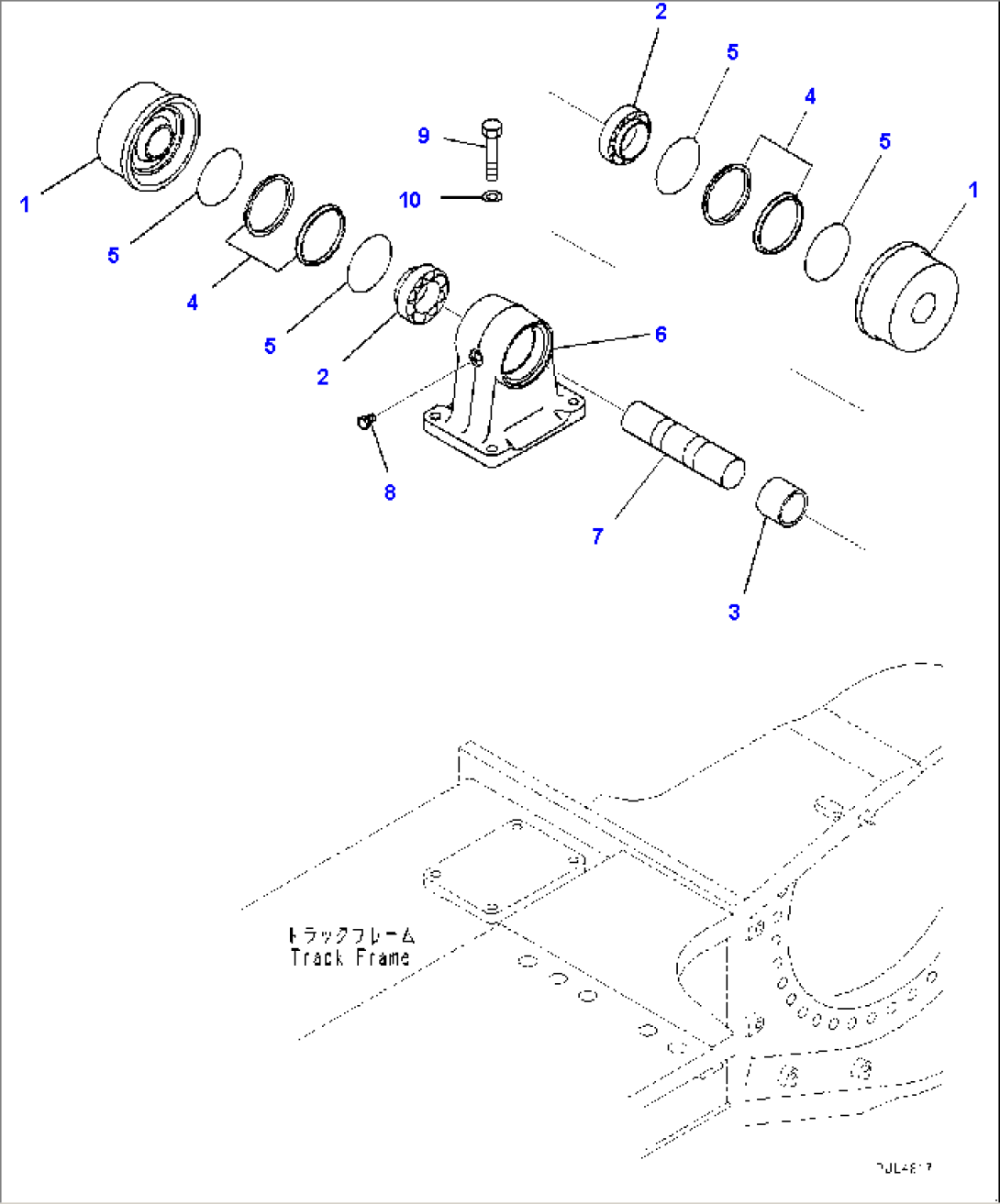 Track Frame, Carrier Roller, R.H. (#35201-)