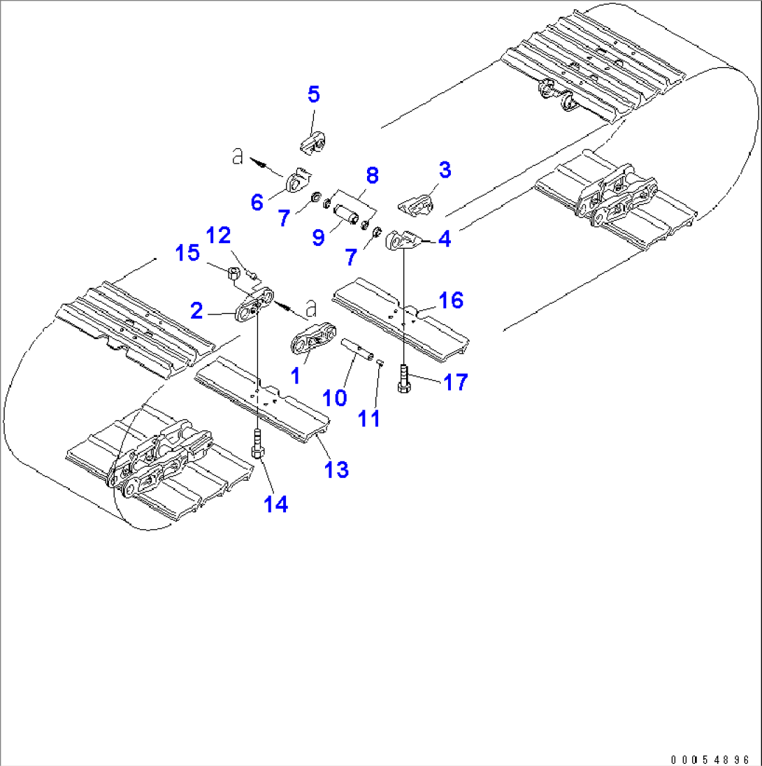 TRACK SHOE (LUBRICATE TYPE) (SINGLE GROUSER) (915MM WIDE) (WITH ABRASIVE RESISTANCE BUSHING)