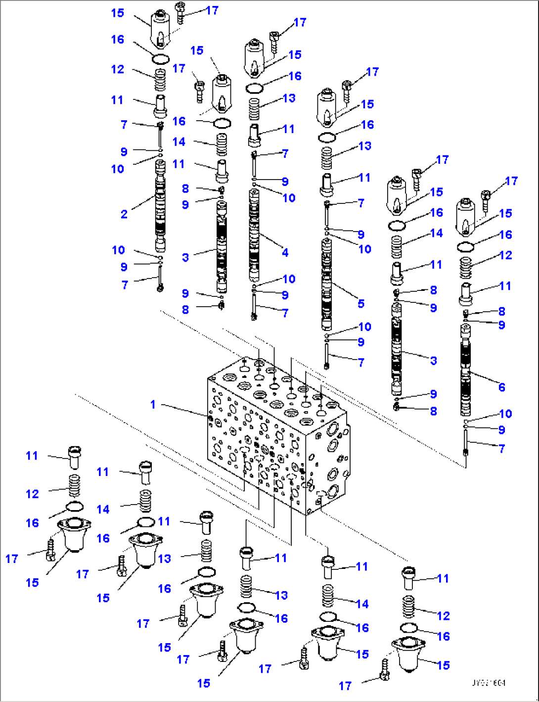 Control Valve, Inner Parts (1/16) (#2616-)