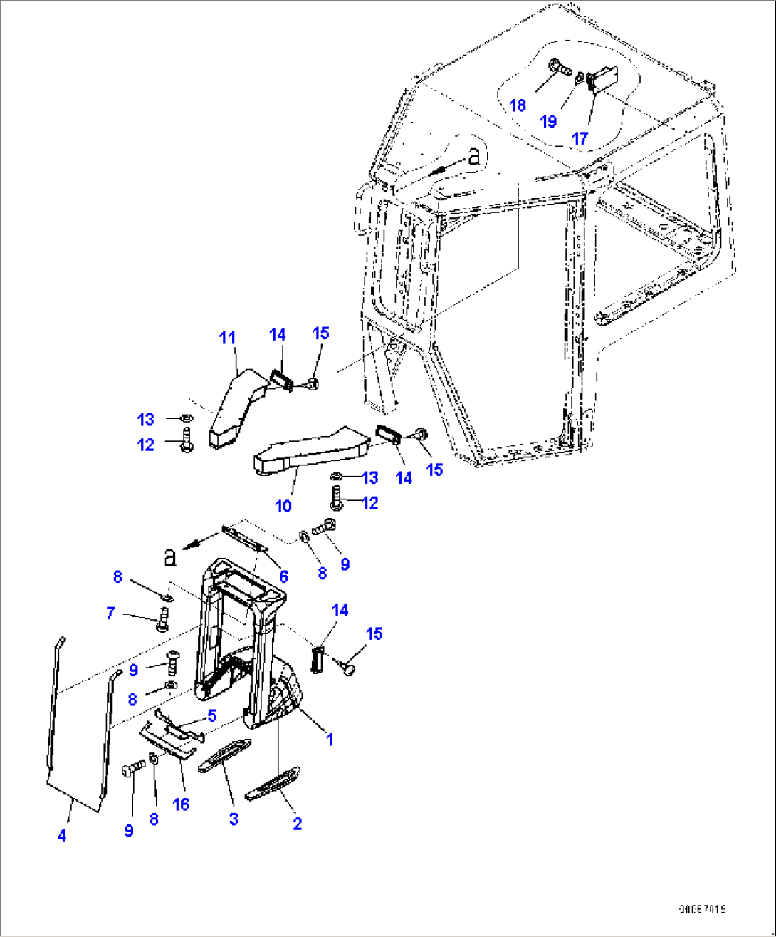 Cab, Air Conditioner Duct (#20003-)