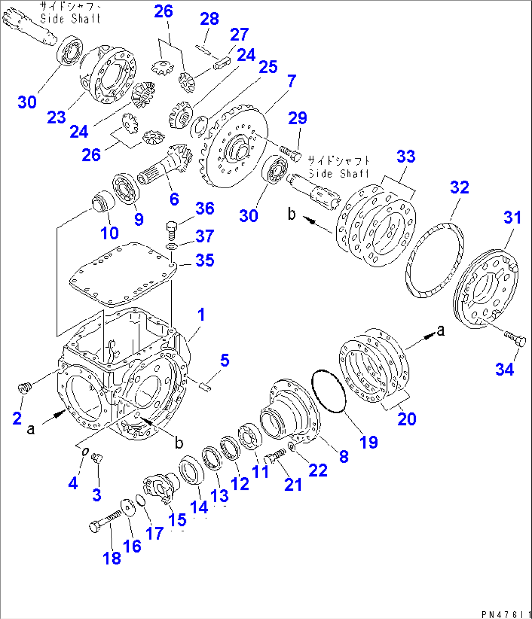 REAR DIFFERENTIAL(#50001-)