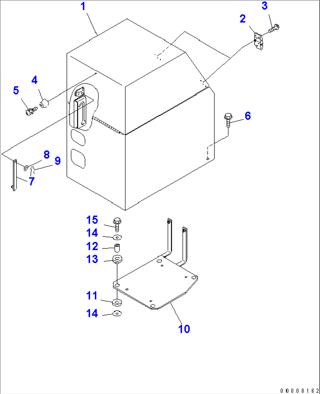 AUTO GREASE (GREASE PUMP COVER AND MOUNTING PARTS)(#50011-)