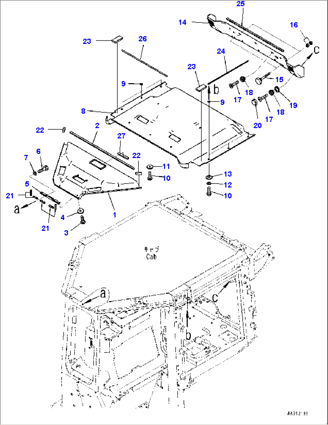 Cab, Roof Cover (#90001-)