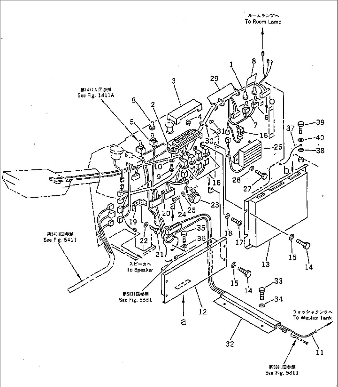 ELECTRICAL SYSTEM (INSTRUMENT PANEL LINE) (FOR LONG LEVER CONTROL)(#36601-)