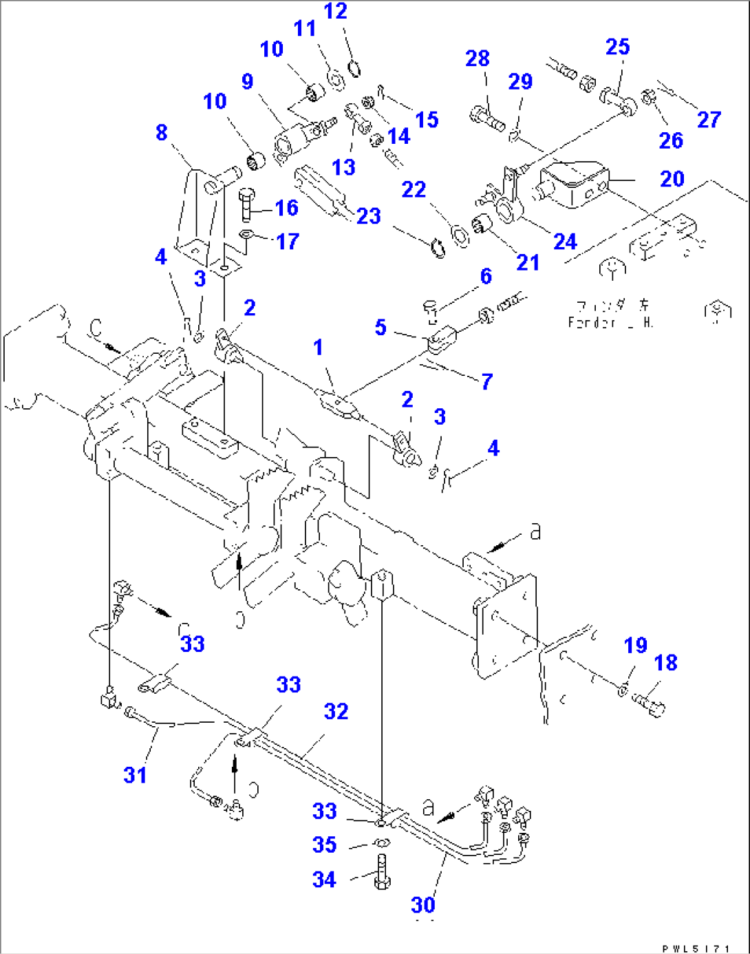 TRANSMISSION CONTROL LINKAGE AND CONCENTRTED PIPING