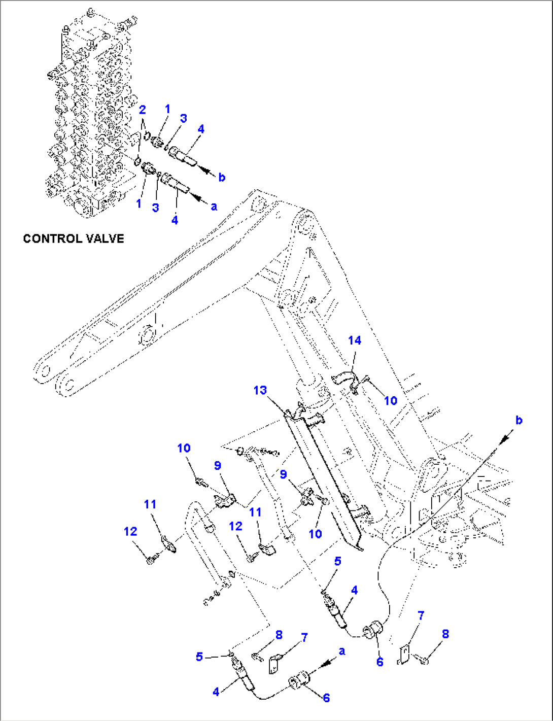 HYDRAULIC PIPING (BOOM CYLINDER LINE)