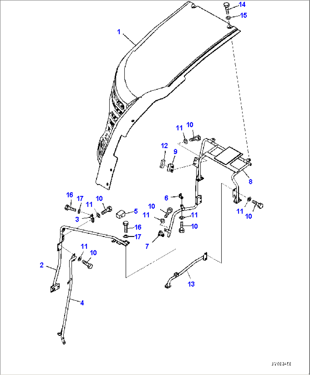 Engine Hood Related Parts, Cover, R.H. (#5001-)