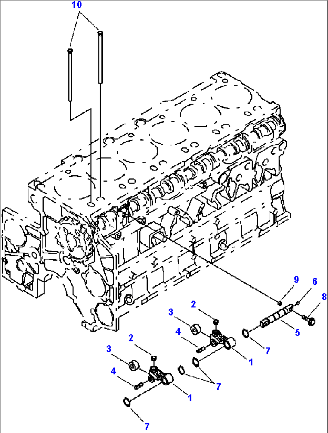A2411-A4B3 CAM FOLLOWER AND PUSH ROD