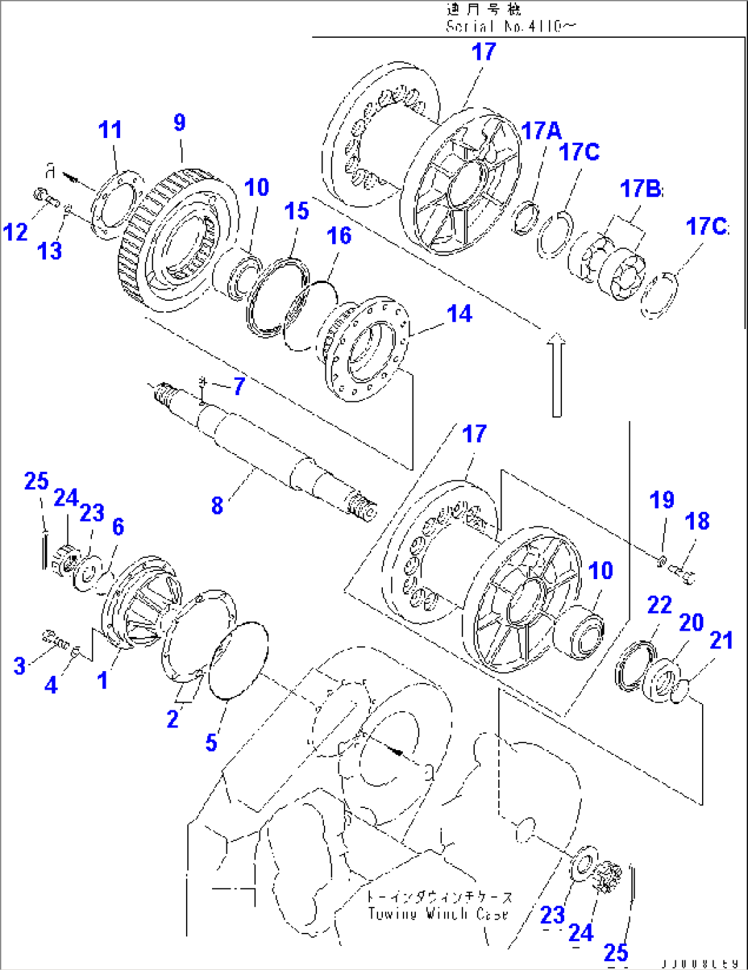 TOWING WINCH (GEAR SHAFT¤ DRUM)