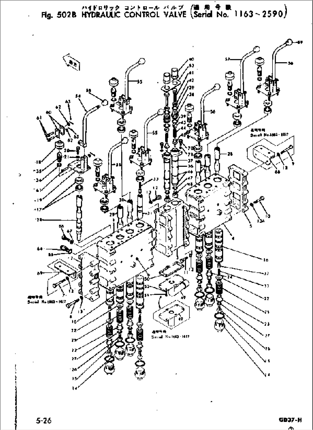 HYDRAULIC CONTROL VALVE(#2101-2590)