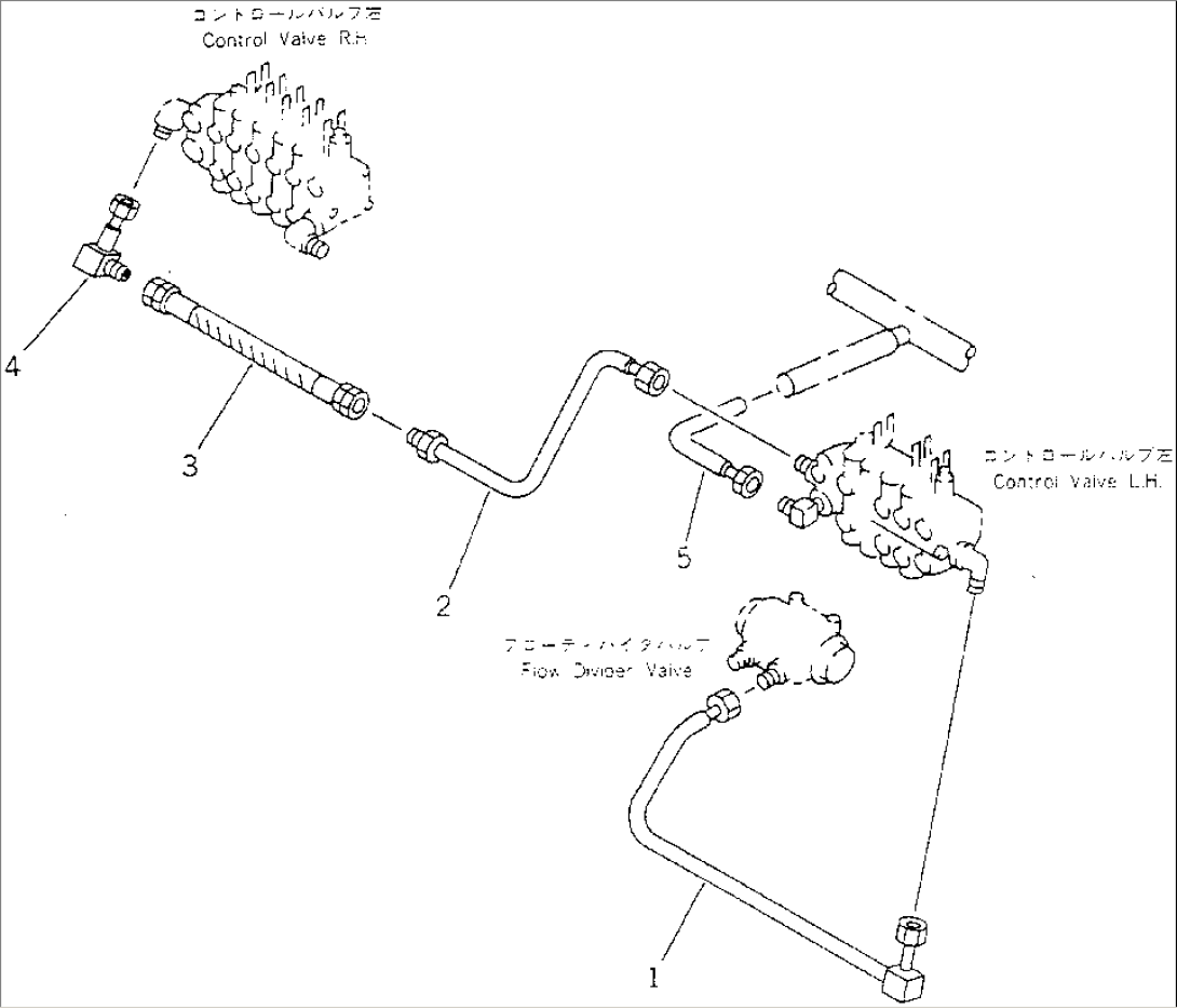 HYDRAULIC PIPING (FRONT BLADE CYLINDER LINE) (1/2)