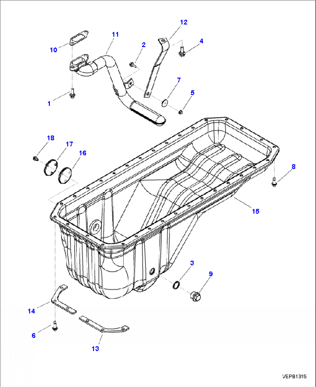 A2115-A2B5 ENGINE OIL PAN