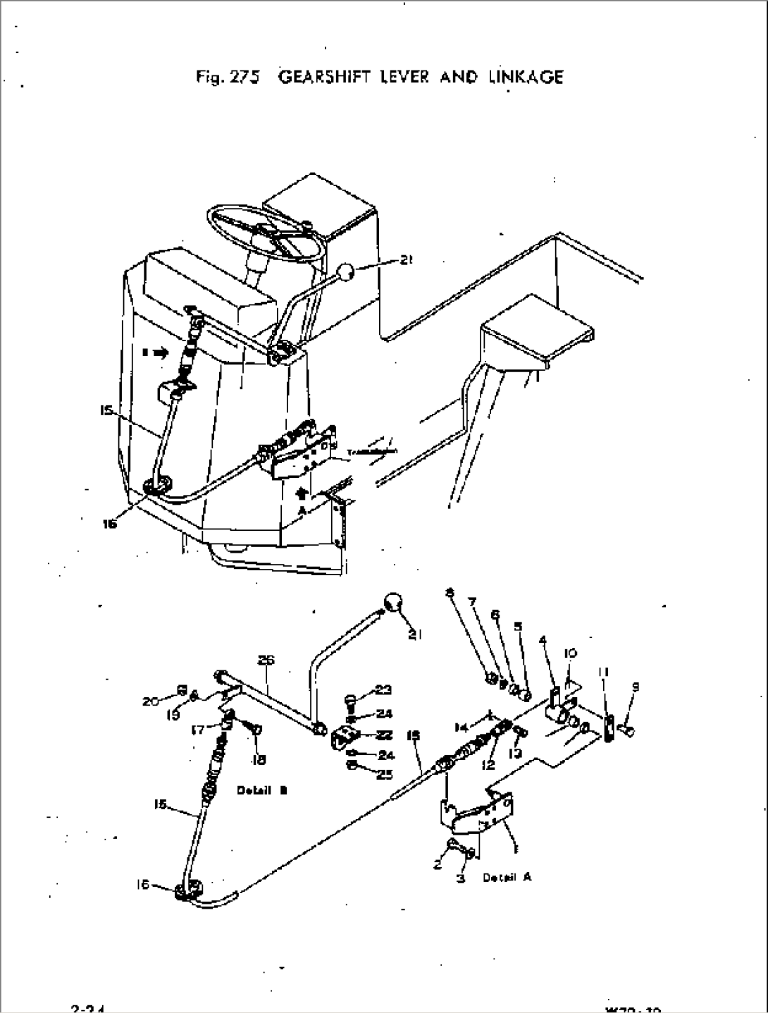 GEAR SHIFT LEVER AND LINKAGE