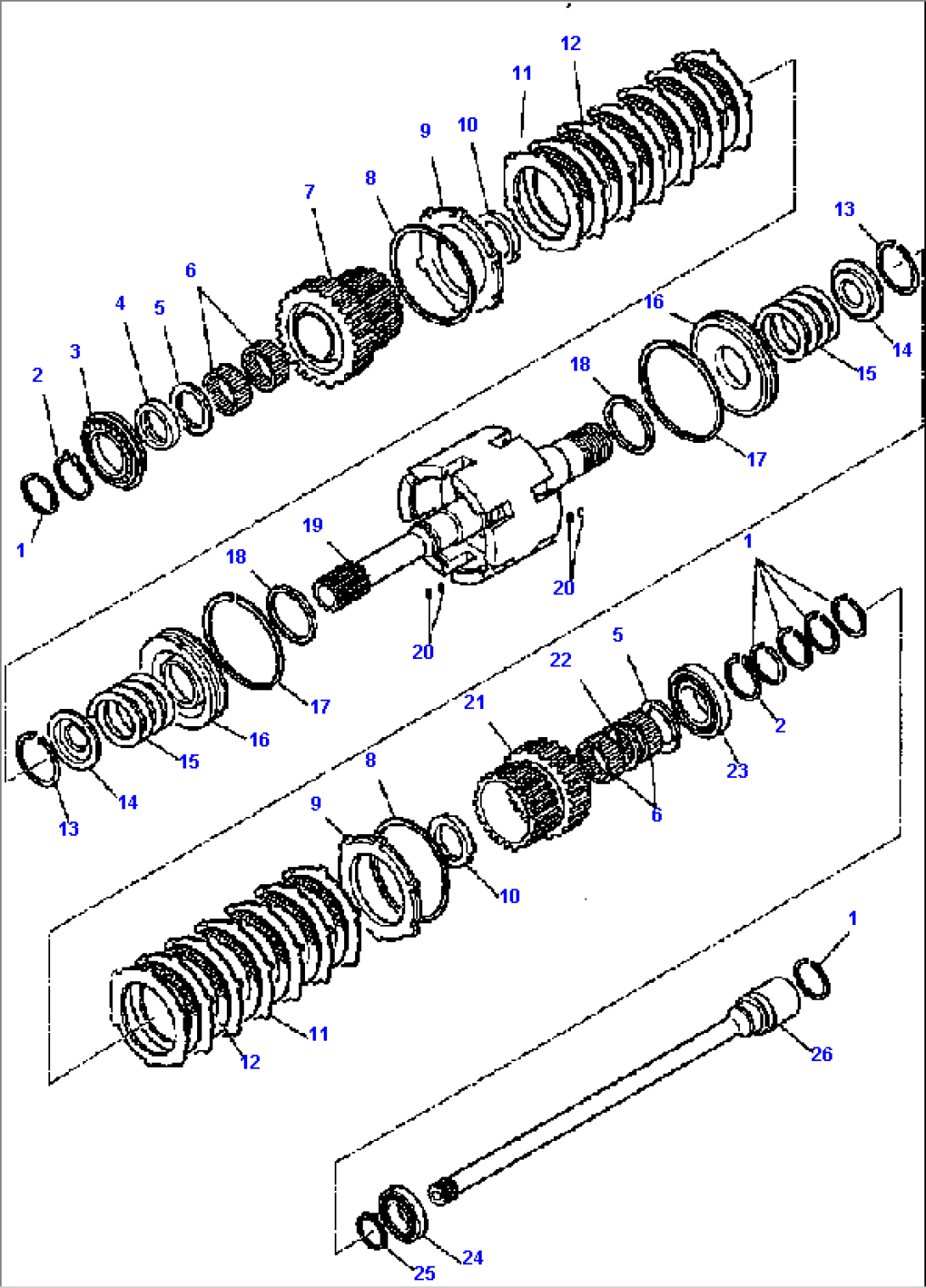 FIG. F3305-01A0 TRANSMISSION (2WD) - CLUTCH AND PISTON