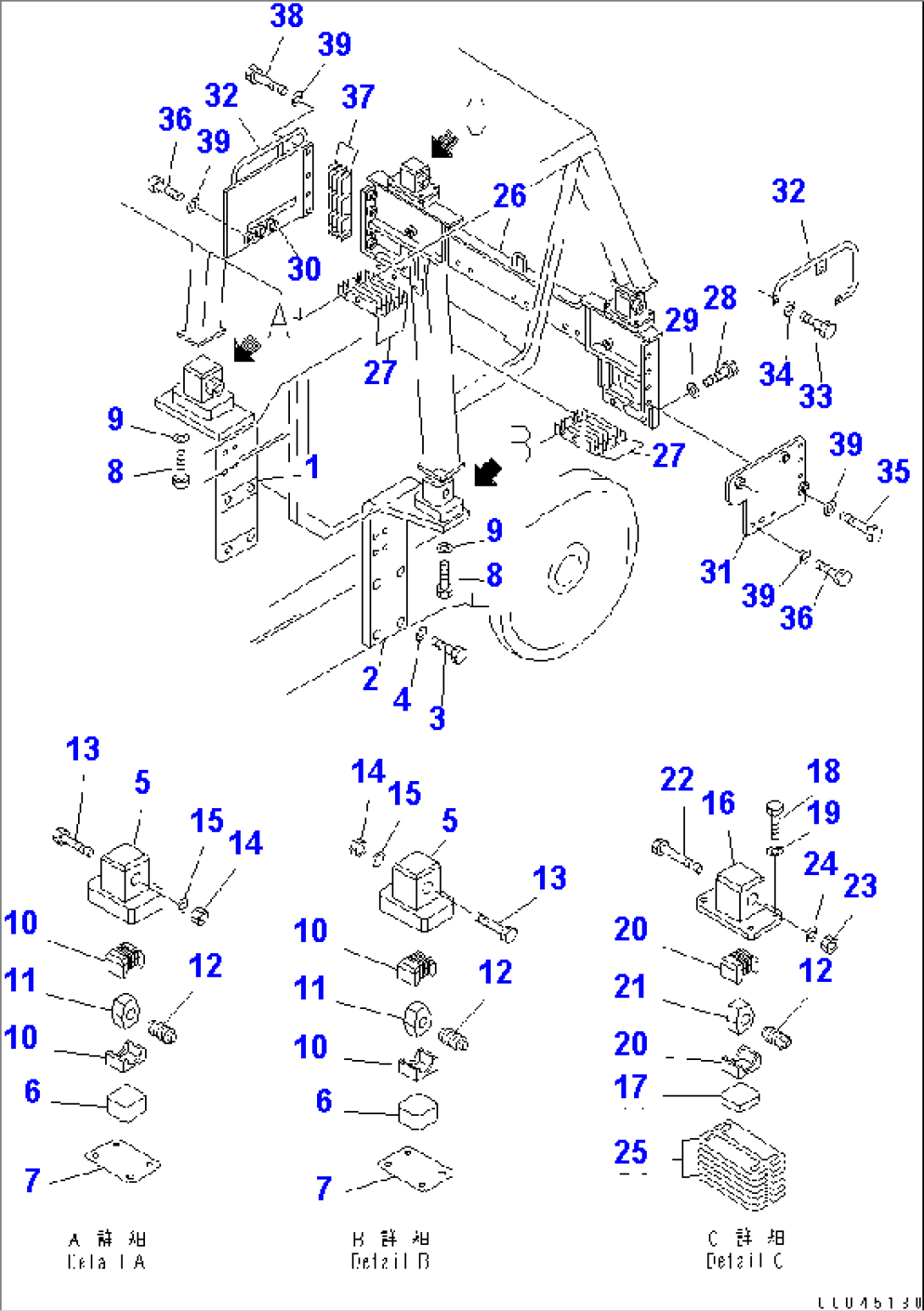 ROLL OVER PROTECTIVE STRUCTURE BRACKET