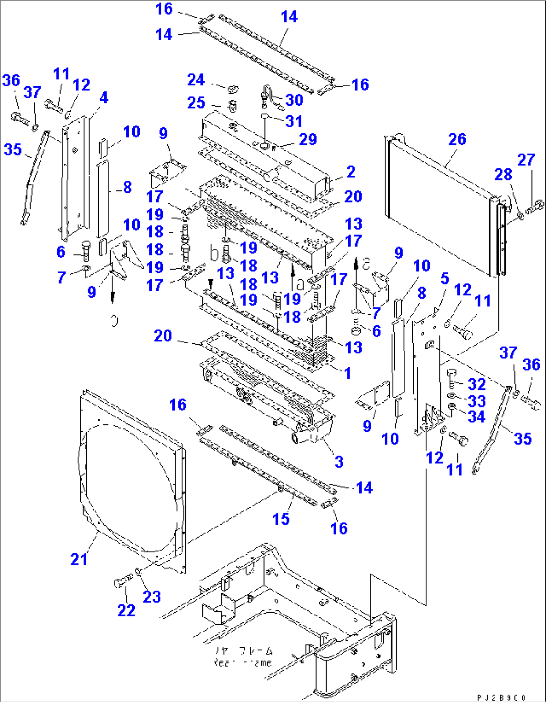 RADIATOR (RADIATOR AND MOUNTING)(#52001-)
