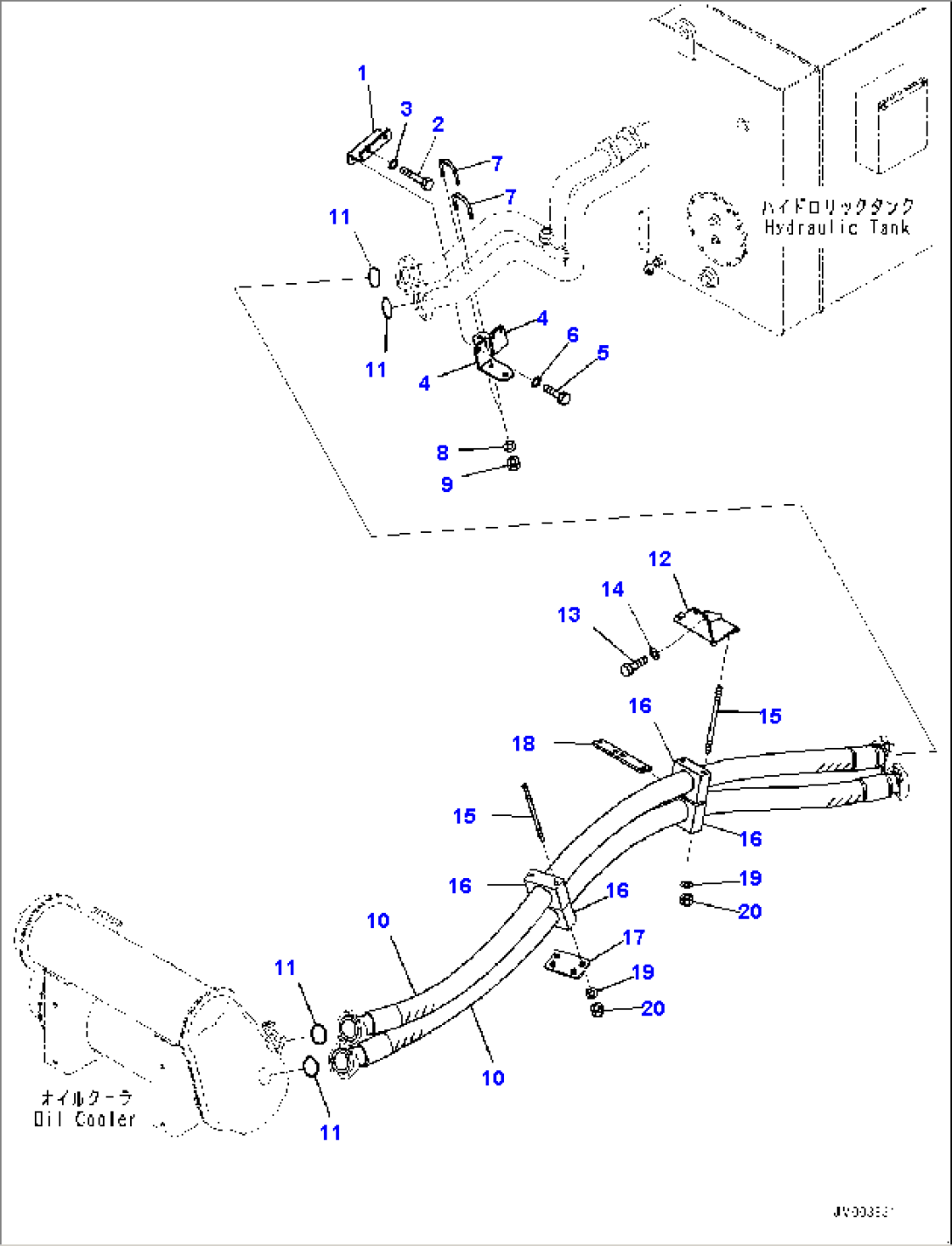 Brake Oil Cooling Piping, Oil Cooler Piping (#80138-)