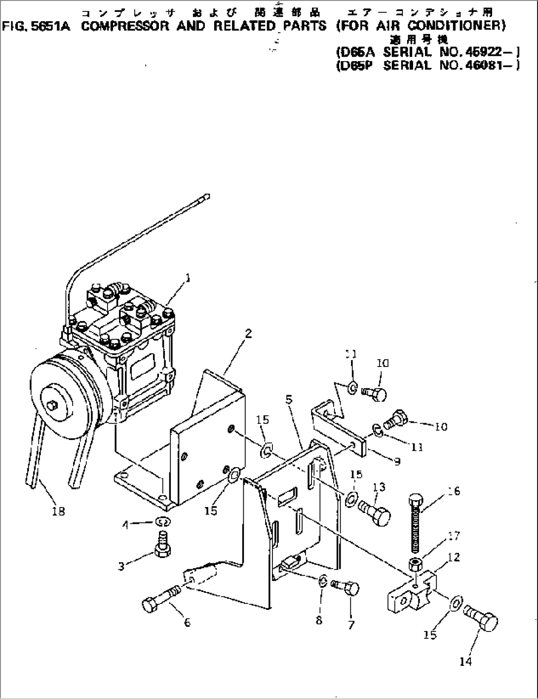 COMPRESSOR AND RELATED PARTS (AIR CONDITIONER)(#45922-)